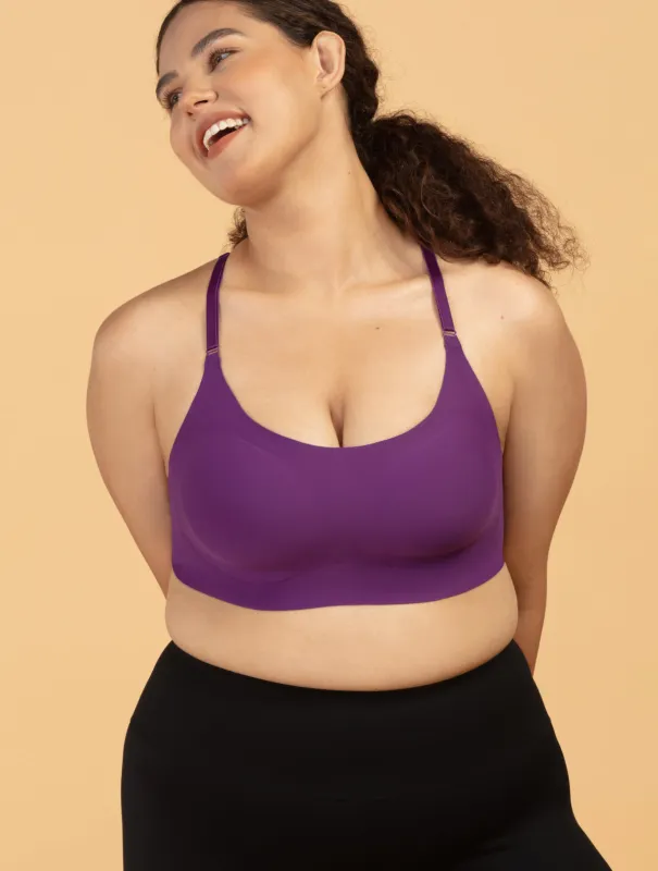 Aero Poise Contrast Cross Back Sports Color  Bra sold by Comfelie