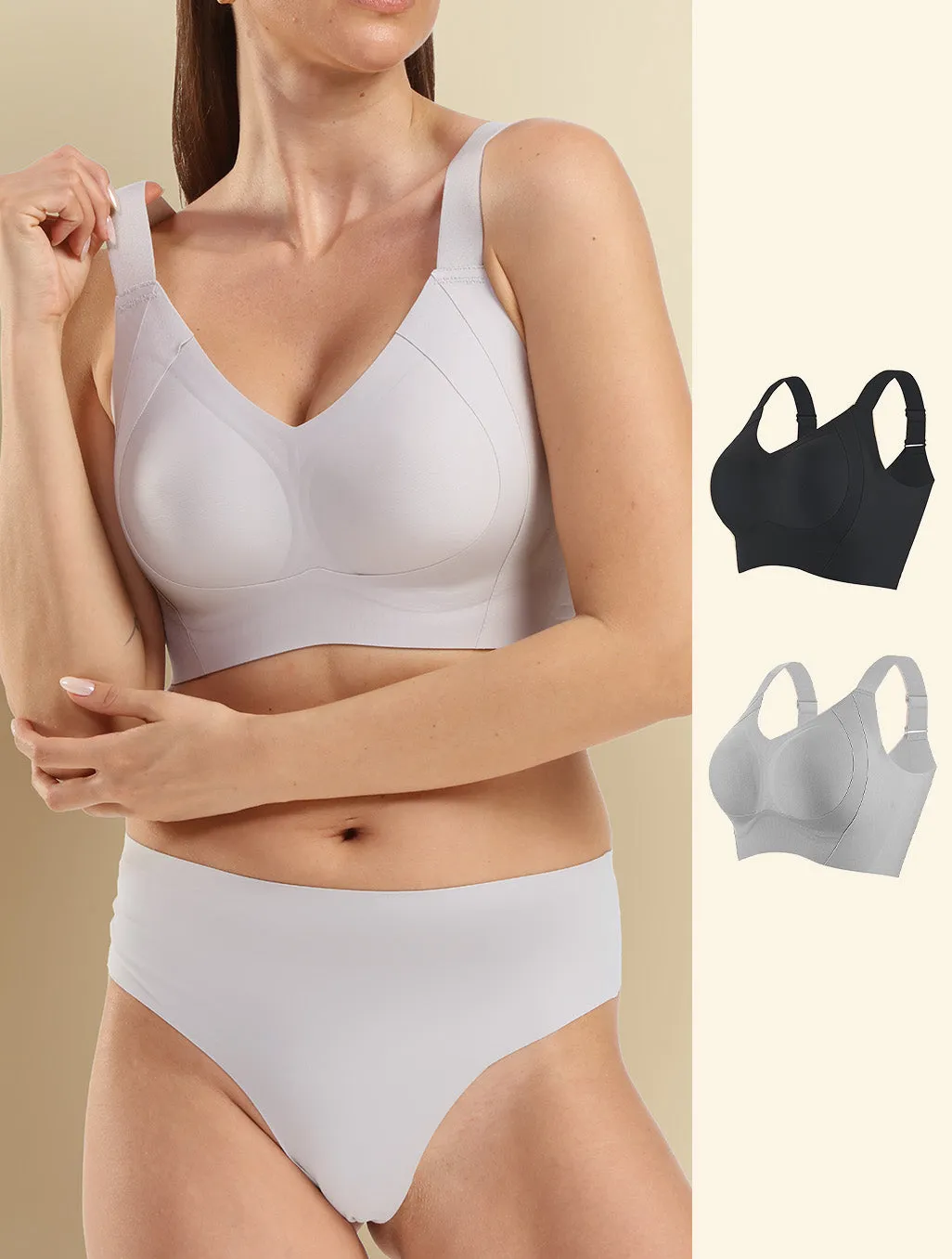 Comfelie 6.3 Inch Side Wing Full Coverage Jelly Bra (2 Pack) sold by Comfelie product image thumbnail 3
