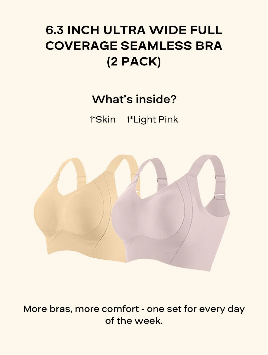 Comfelie 6.3 Inch Side Wing Full Coverage Jelly Bra (2 Pack) sold by Comfelie product image thumbnail 2