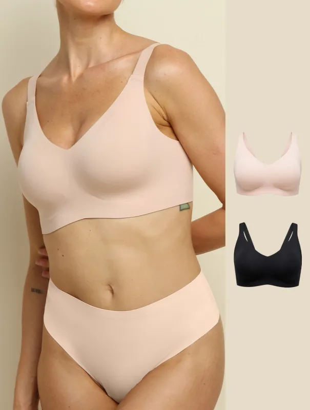 Comfelie 3D Perforated Deep Cups Comfortable Bra (2 Pack) sold by Comfelie