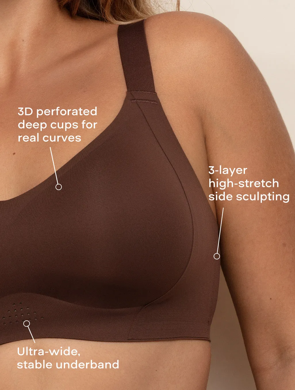 Comfelie Invisible Powerband Wireless Supportive Bra sold by Comfelie product image thumbnail 5