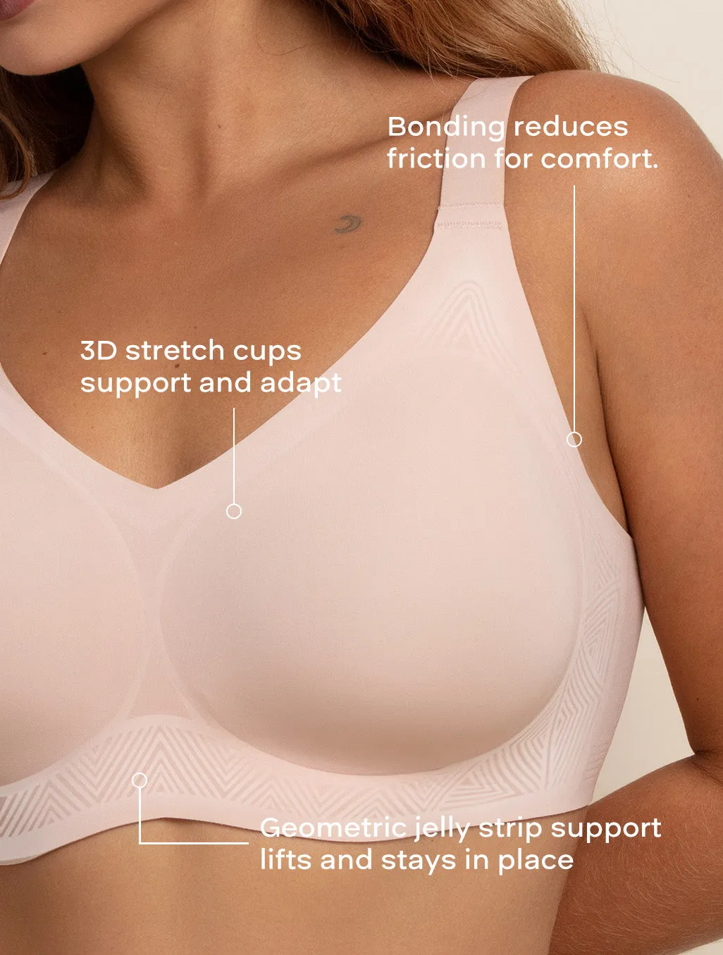 Comfelie 3D Perforated Deep Cups Comfortable Bra sold by Comfelie product image thumbnail 5