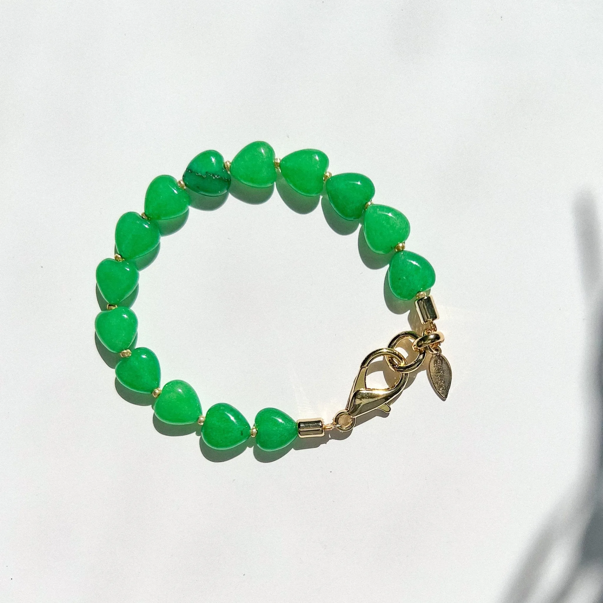 Aine Hearts Bracelet - Jade sold by Gather Brooklyn product image thumbnail 2