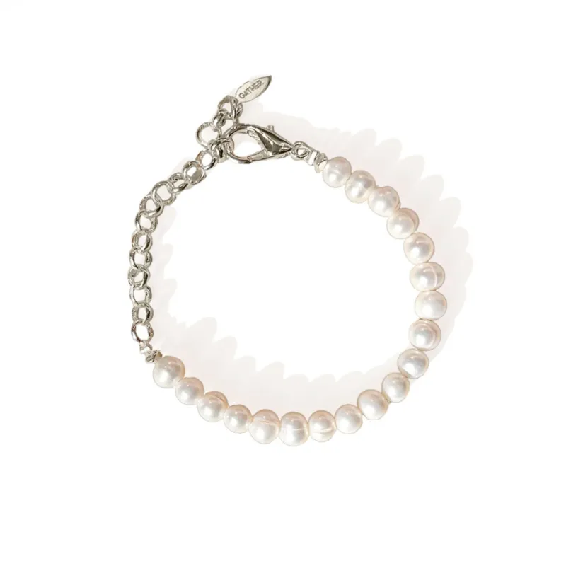 Cosmo Pearl Bracelet - Silver sold by Gather Brooklyn