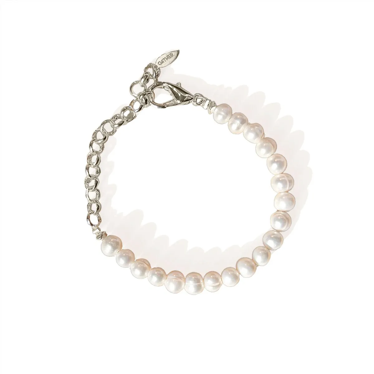 Cosmo Pearl Bracelet - Silver sold by Gather Brooklyn