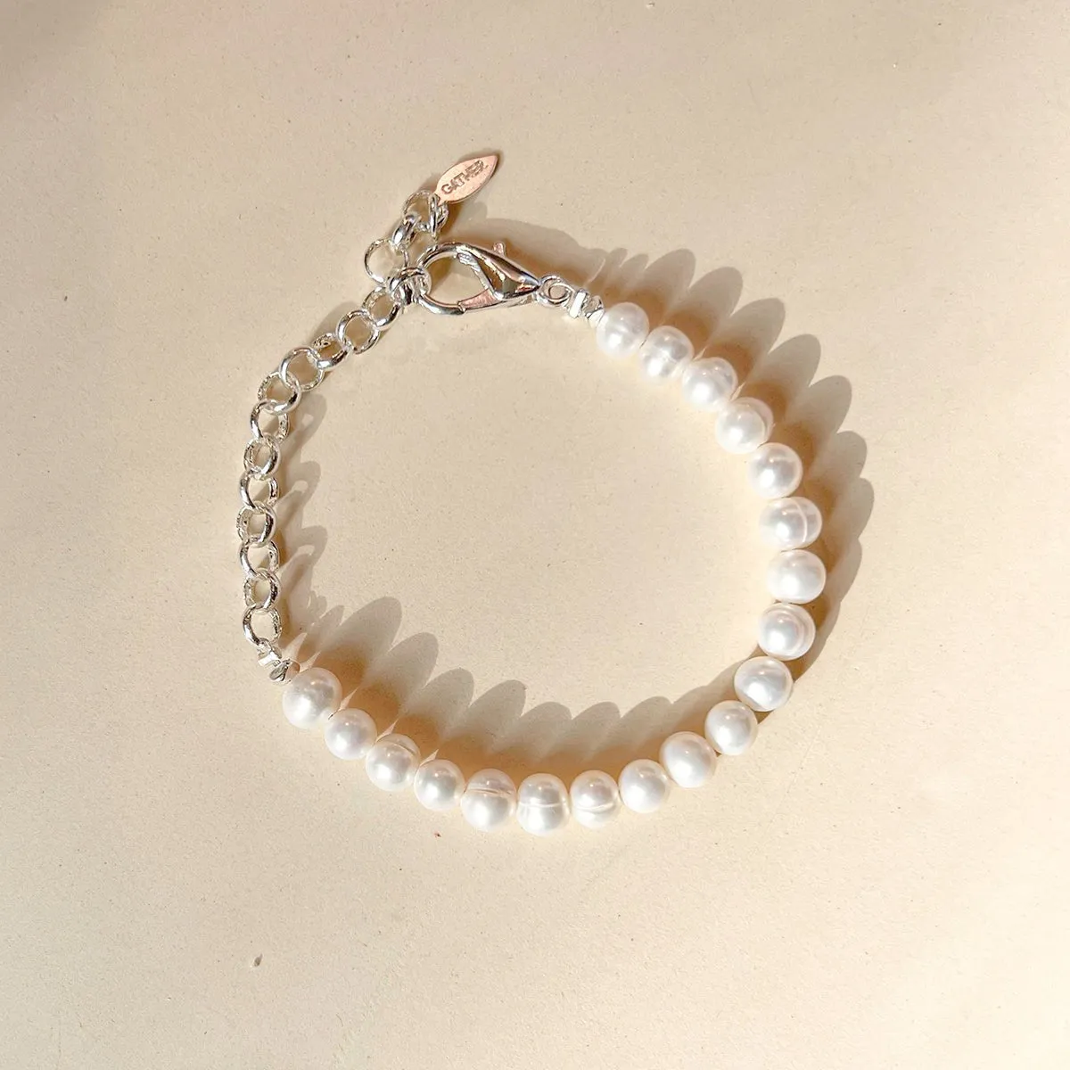 Cosmo Pearl Bracelet - Silver sold by Gather Brooklyn product image thumbnail 2