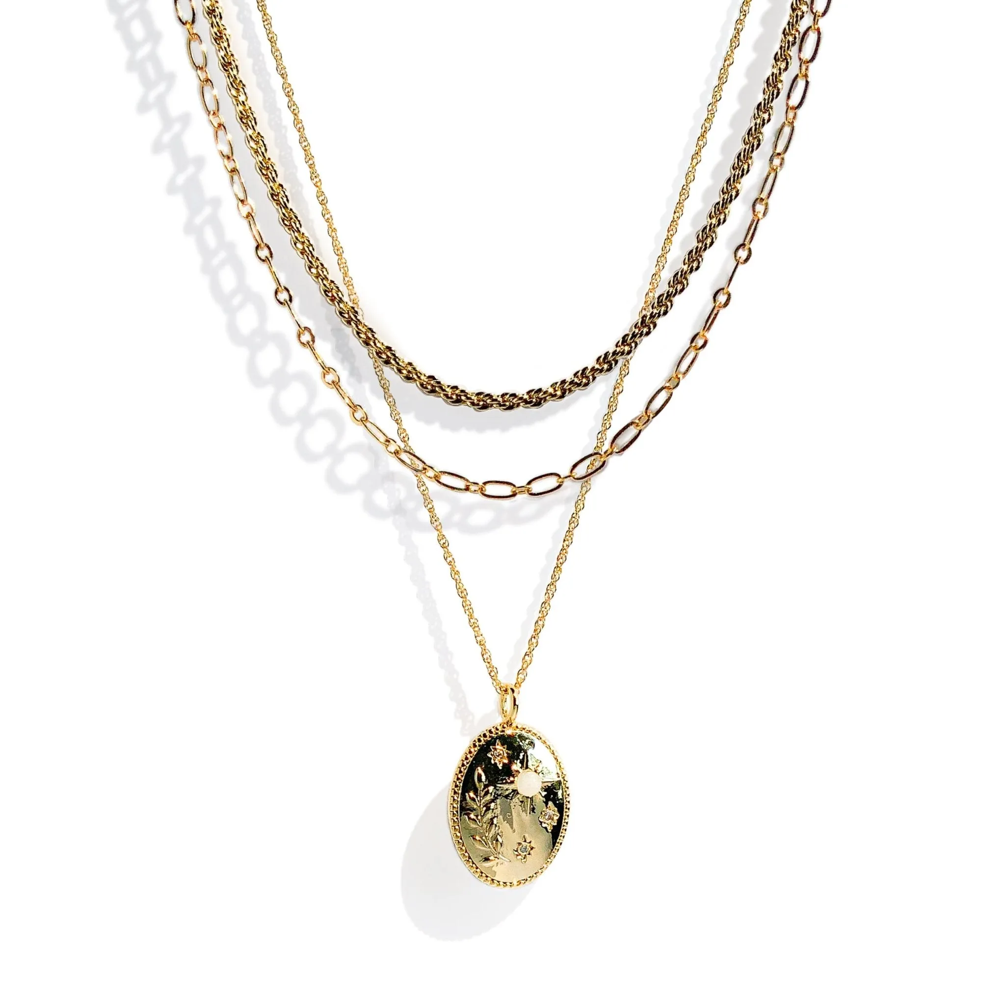 Goddess Sisters Necklace Trio sold by Gather Brooklyn