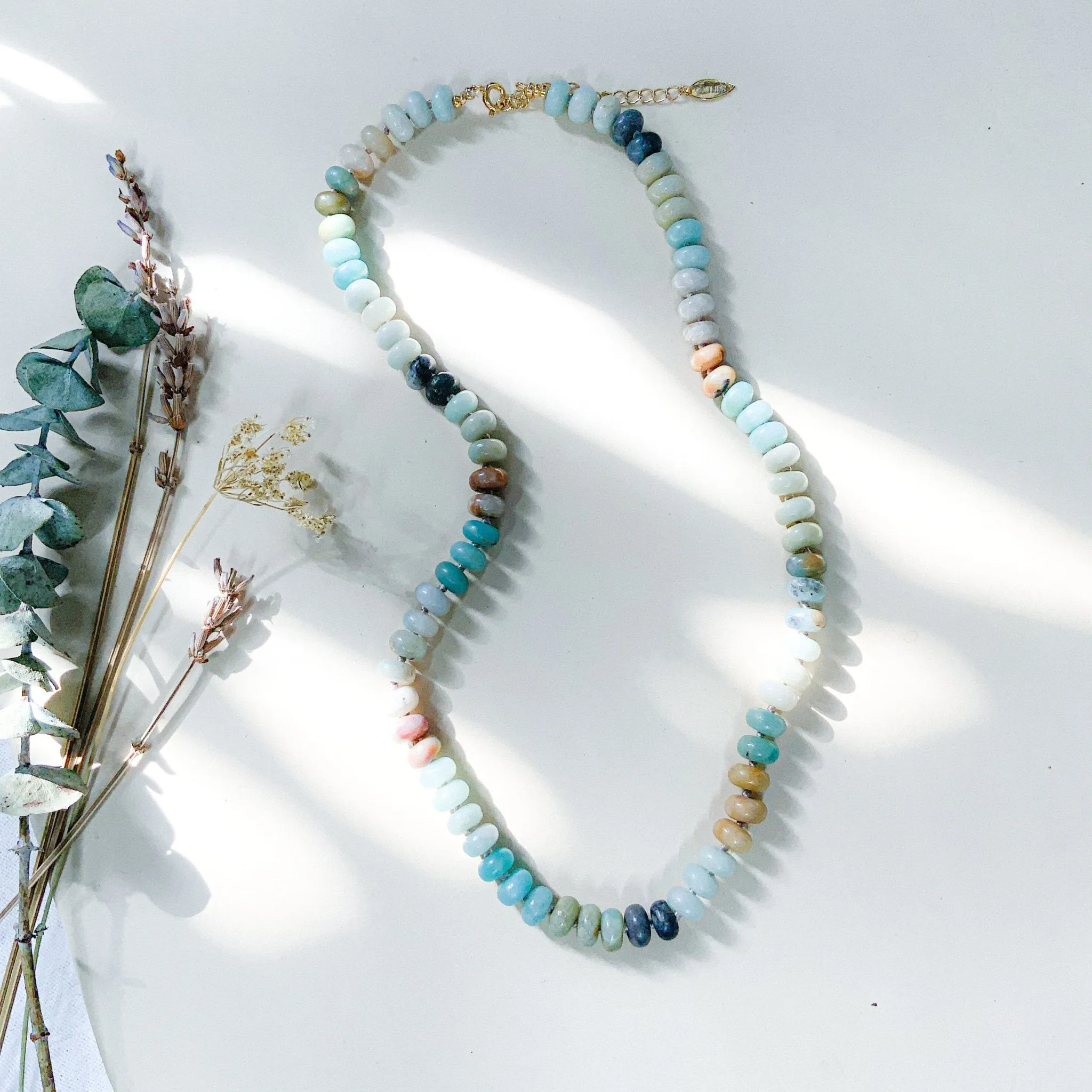 Amazonite Candy Bead Necklace sold by Gather Brooklyn product image thumbnail 4