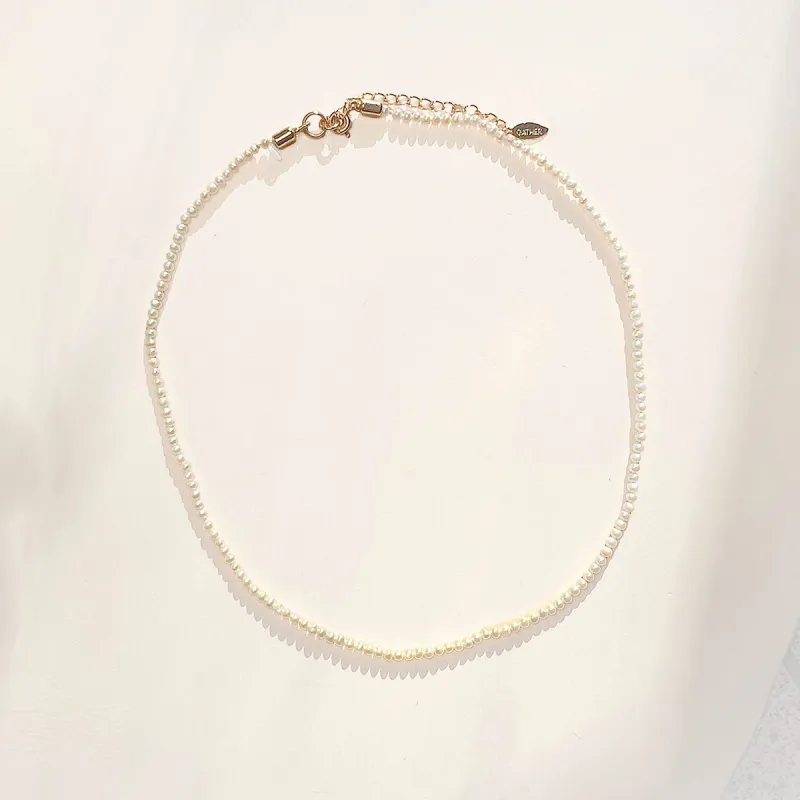 Margaret Mini Pearl Necklace sold by Gather Brooklyn