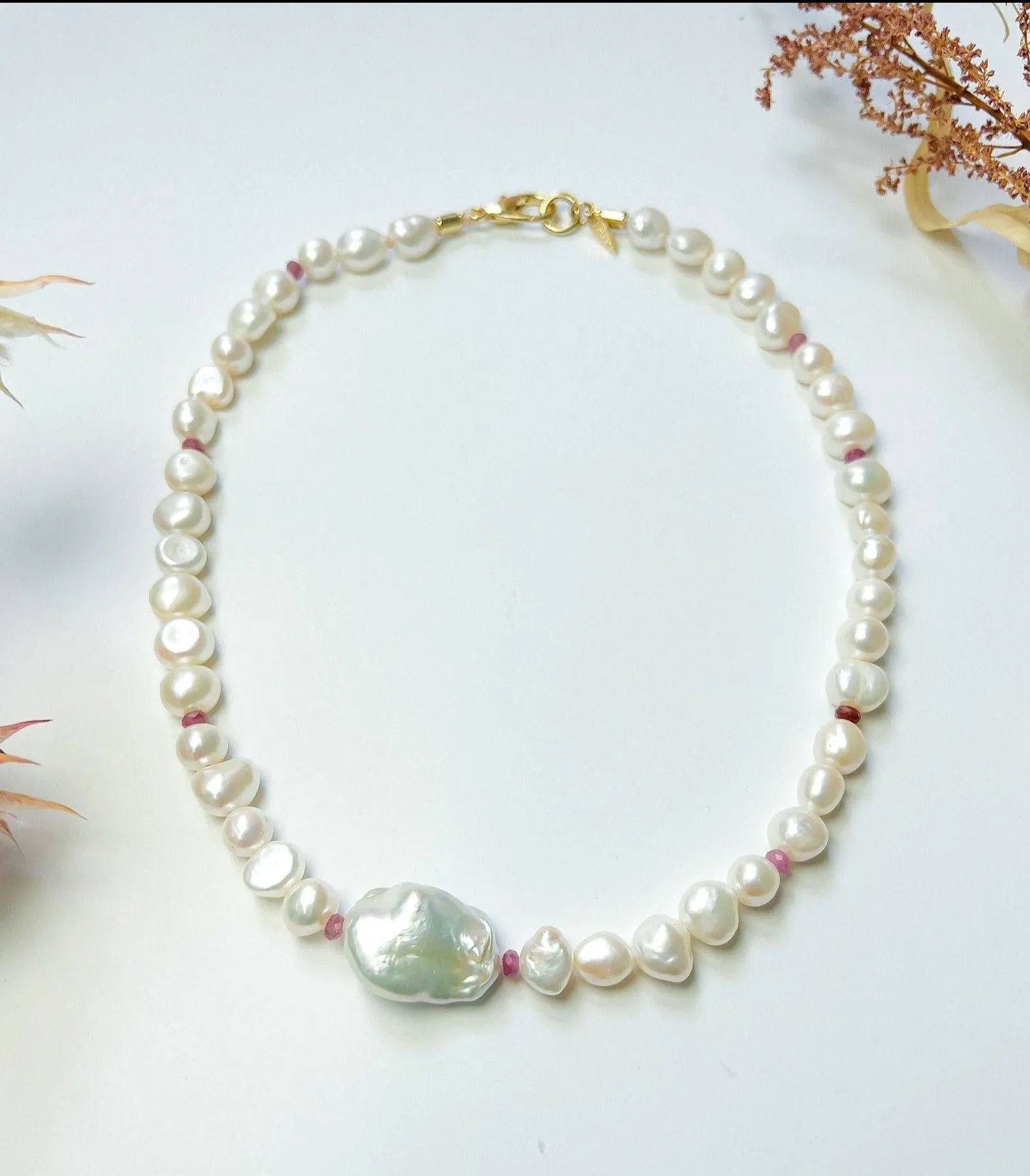 Calliope Pearl Statement Necklace sold by Gather Brooklyn product image thumbnail 3