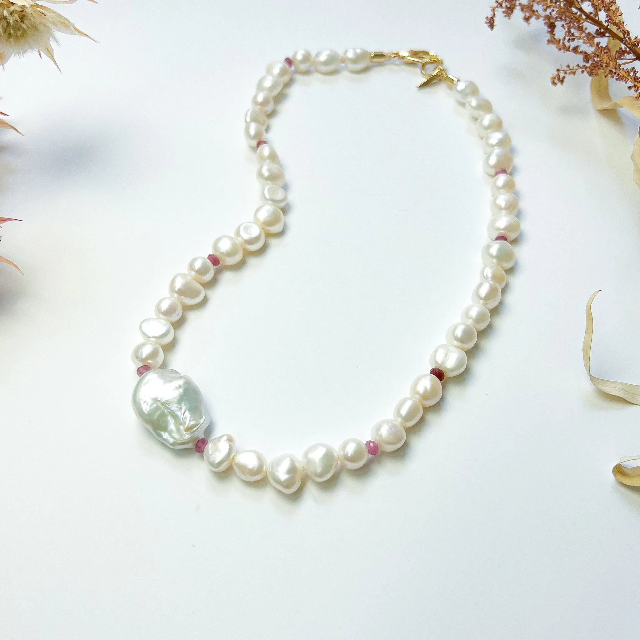 Calliope Pearl Statement Necklace sold by Gather Brooklyn product image thumbnail 2