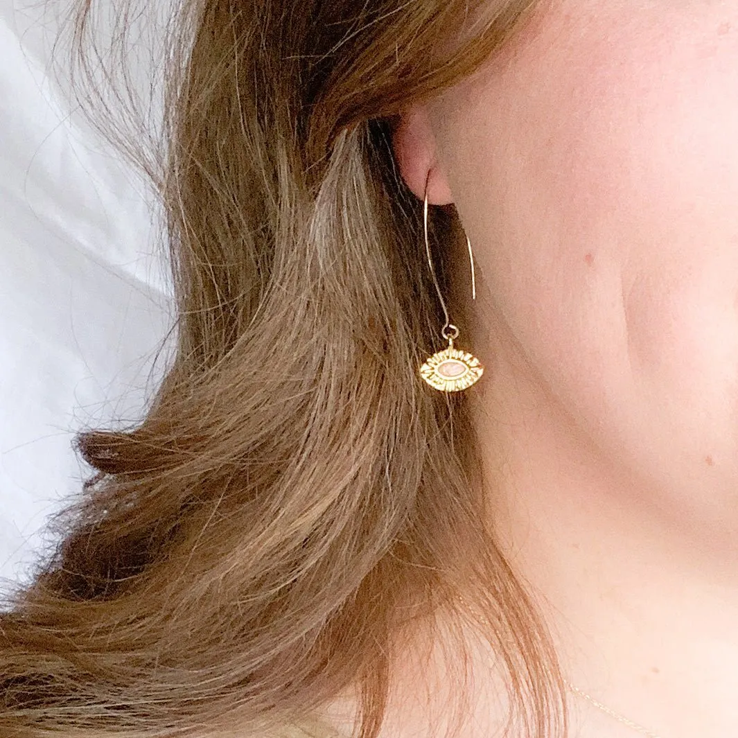 Evil Eye Drop Earrings sold by Gather Brooklyn product image thumbnail 2
