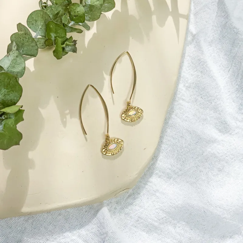 Evil Eye Drop Earrings sold by Gather Brooklyn