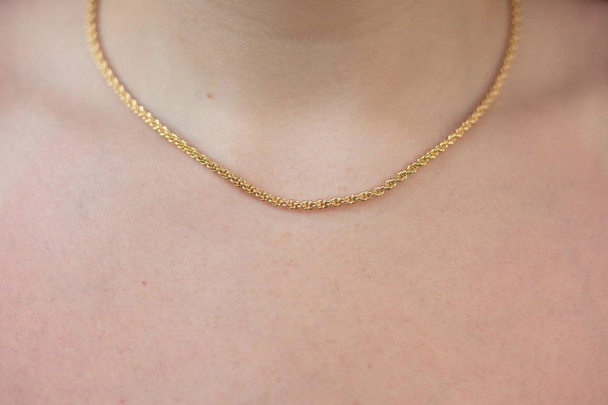Minerva Rope Chain - Gold sold by Gather Brooklyn product image thumbnail 4
