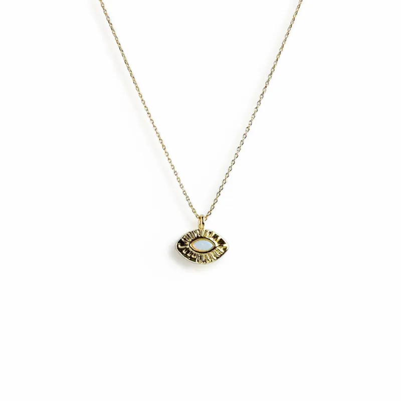 Dainty Evil Eye Necklace - Gold sold by Gather Brooklyn