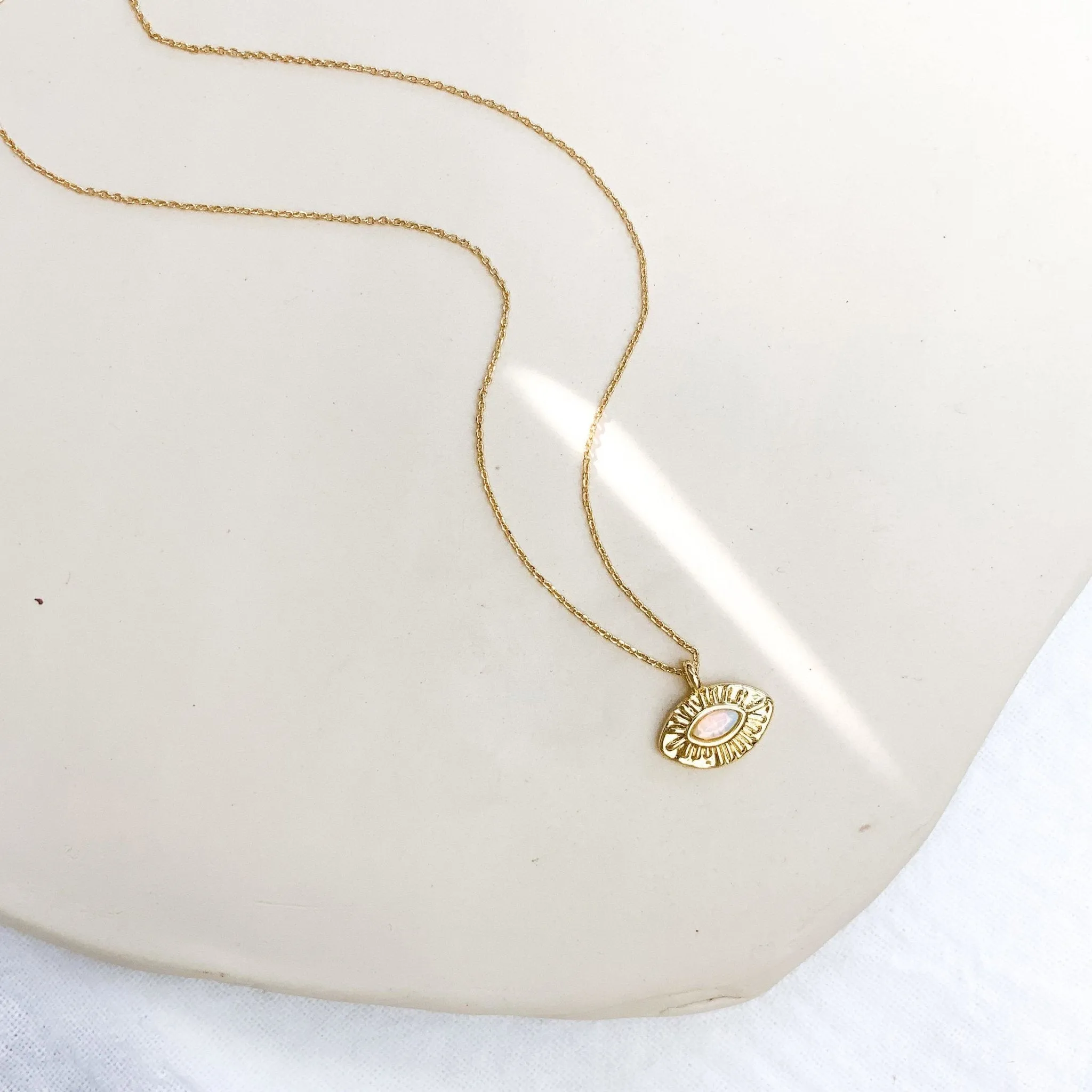 Dainty Evil Eye Necklace - Gold sold by Gather Brooklyn product image thumbnail 3