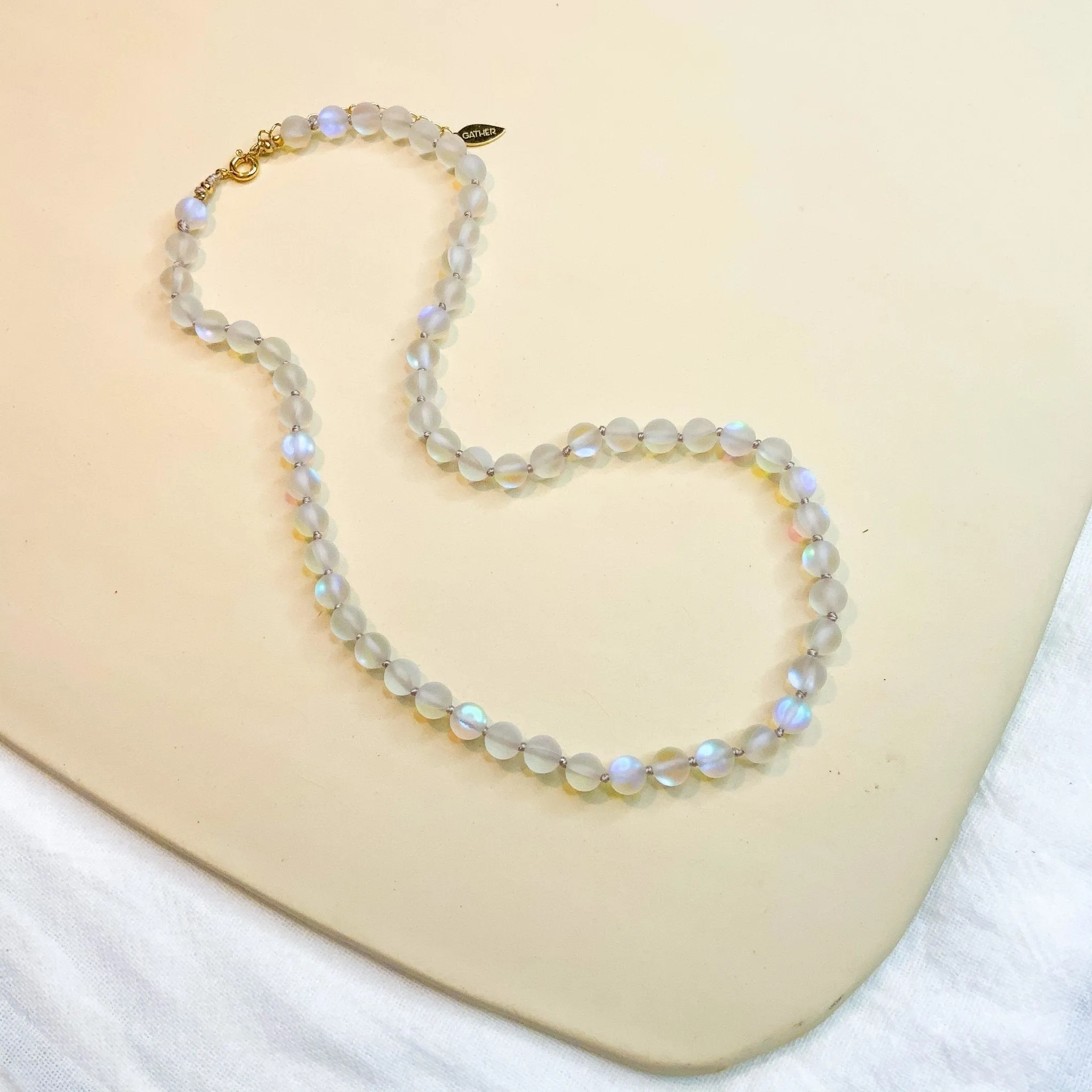 Moon Bead Necklace - Magic White Quartz sold by Gather Brooklyn product image thumbnail 3