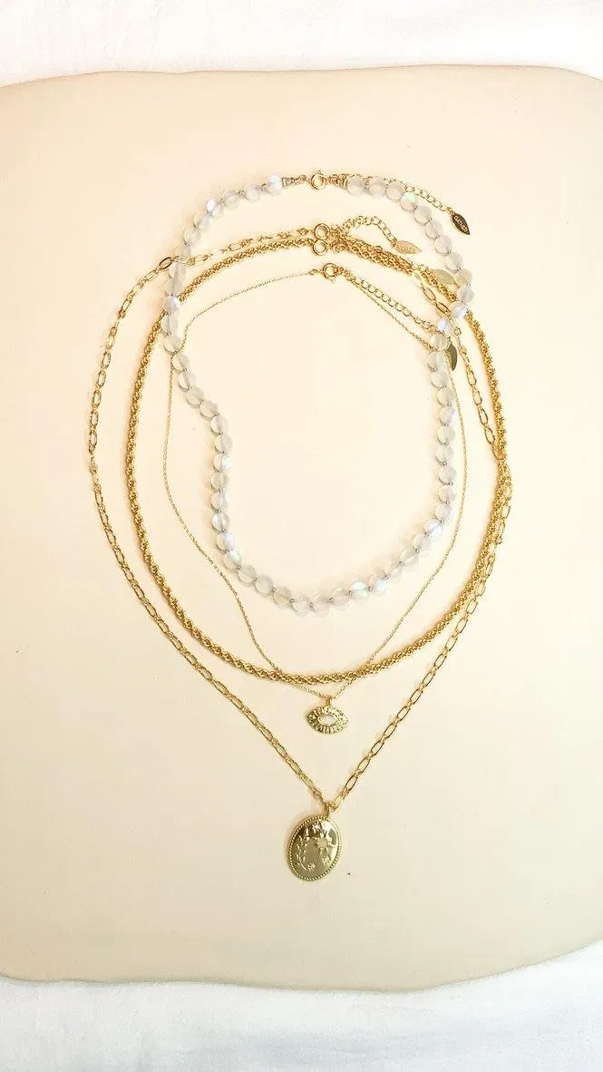 Moon Bead Necklace - Magic White Quartz sold by Gather Brooklyn product image thumbnail 4