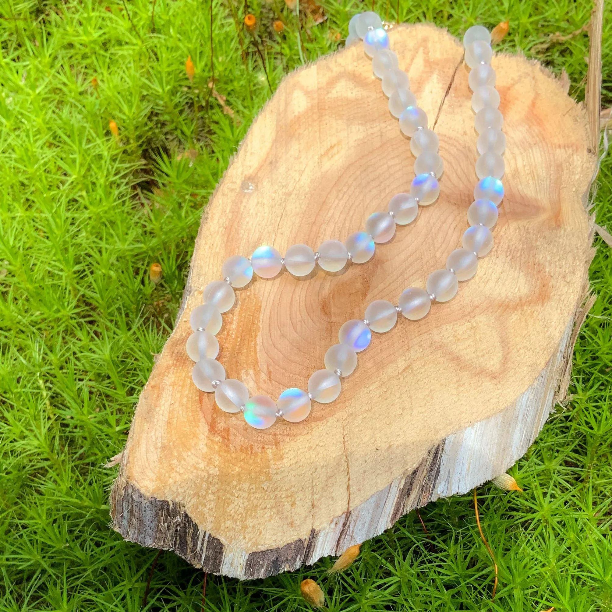 Moon Bead Necklace - Magic White Quartz sold by Gather Brooklyn product image thumbnail 5