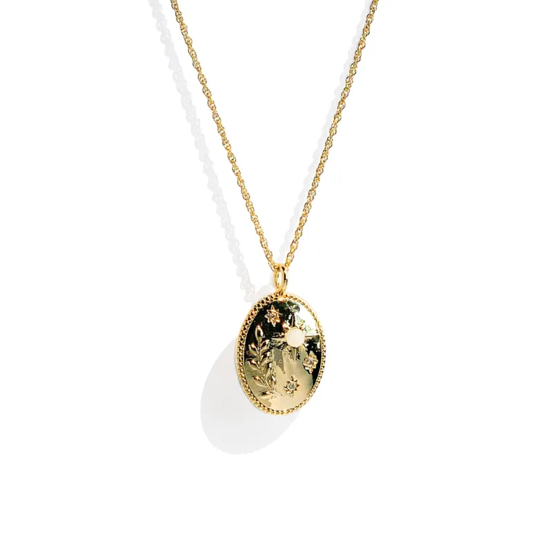 Daphne Pendant Necklace - Gold sold by Gather Brooklyn