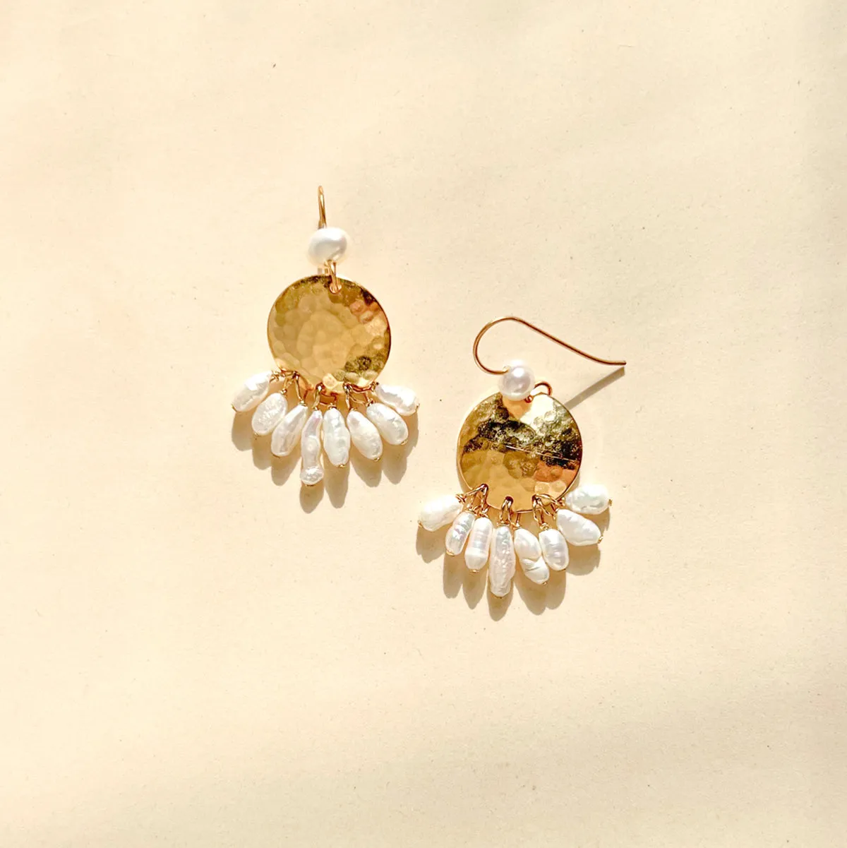 Eos Pearl Small Statement Earring sold by Gather Brooklyn product image thumbnail 3