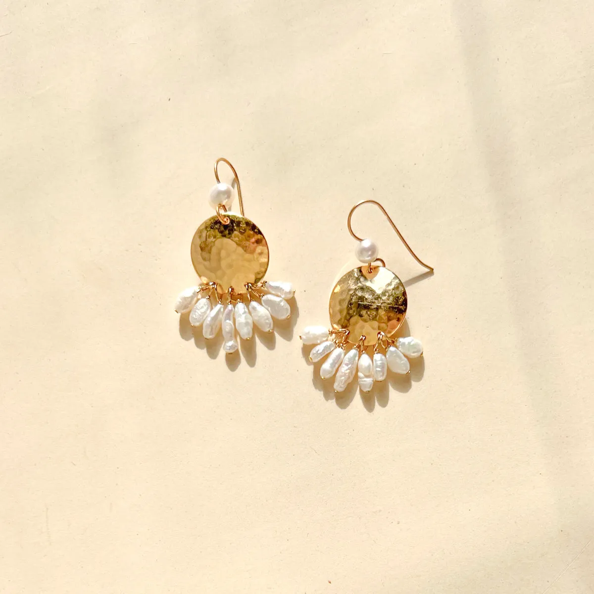 Eos Pearl Small Statement Earring sold by Gather Brooklyn