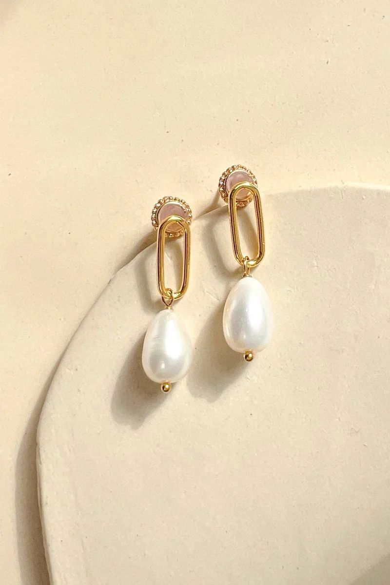 Macaria Pearl Drop Earrings sold by Gather Brooklyn product image thumbnail 3