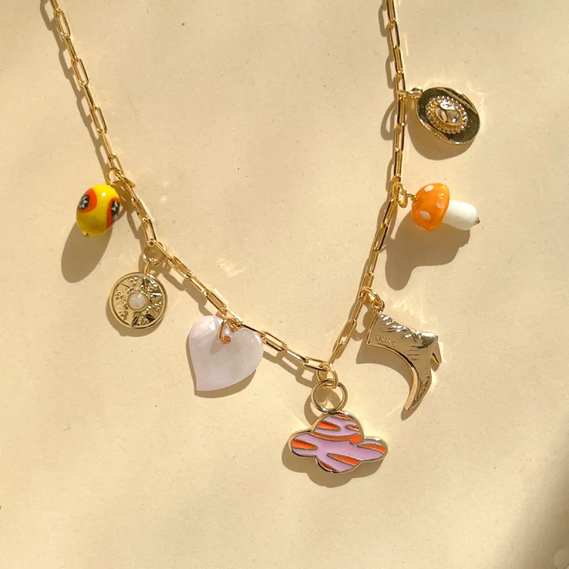 Space Cowgirl Charm Necklace sold by Gather Brooklyn