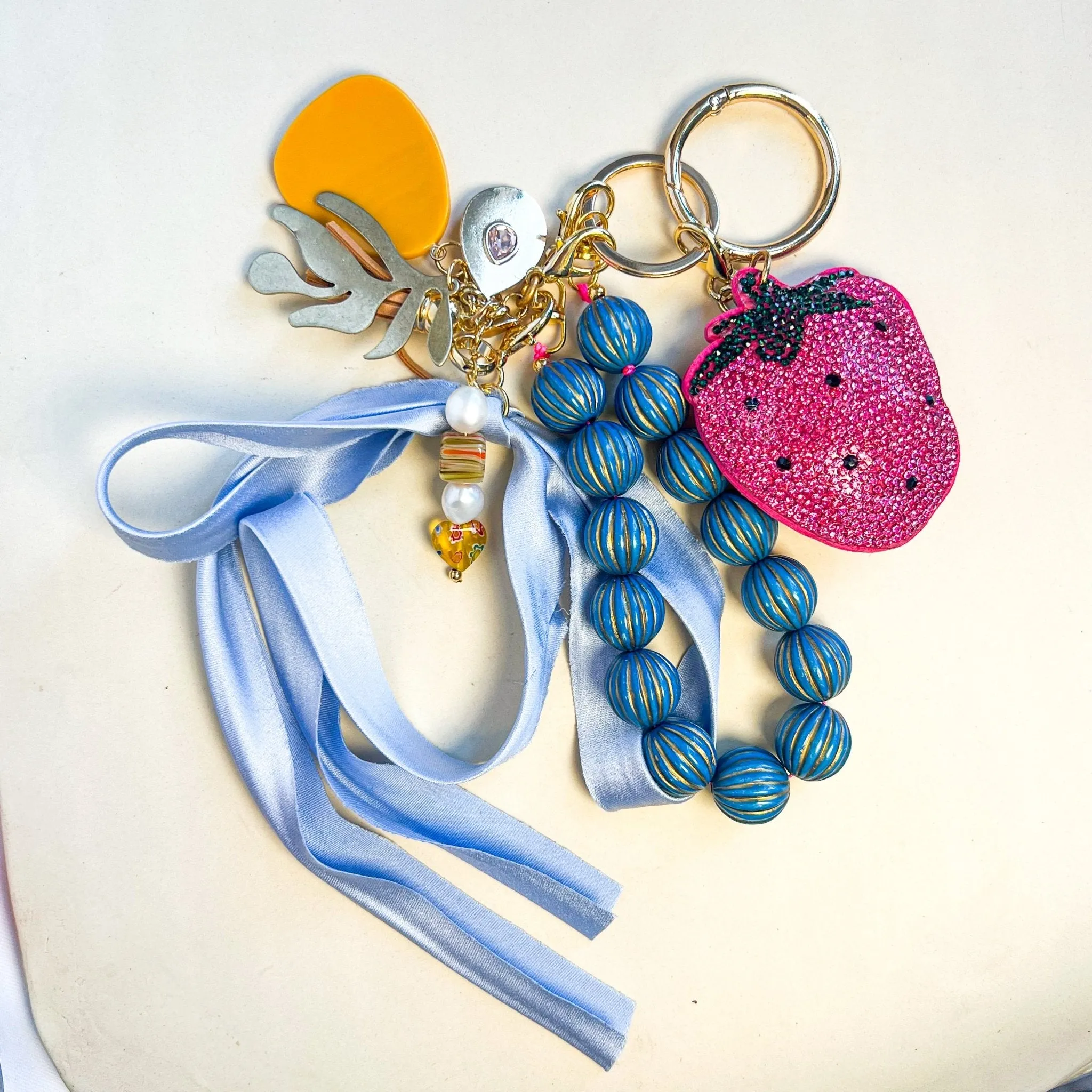 Strawberry Feilds Bag Charm Set sold by Gather Brooklyn