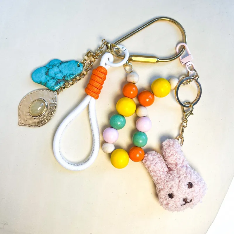 Cloud Nine Bunny Bag Charm Set sold by Gather Brooklyn