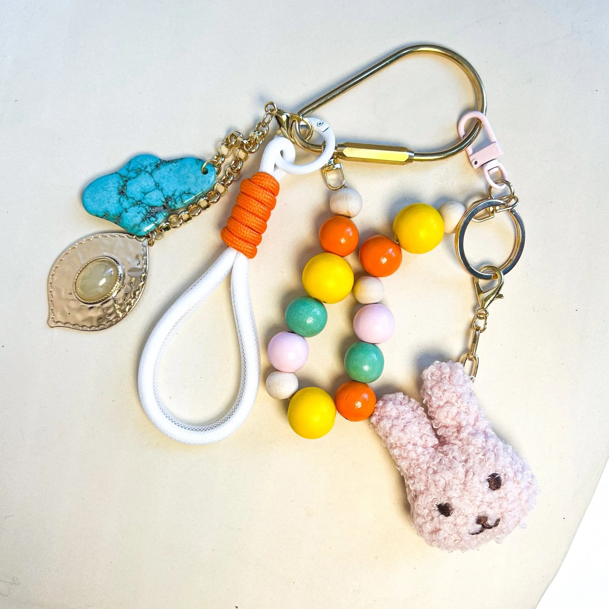 Cloud Nine Bunny Bag Charm Set sold by Gather Brooklyn