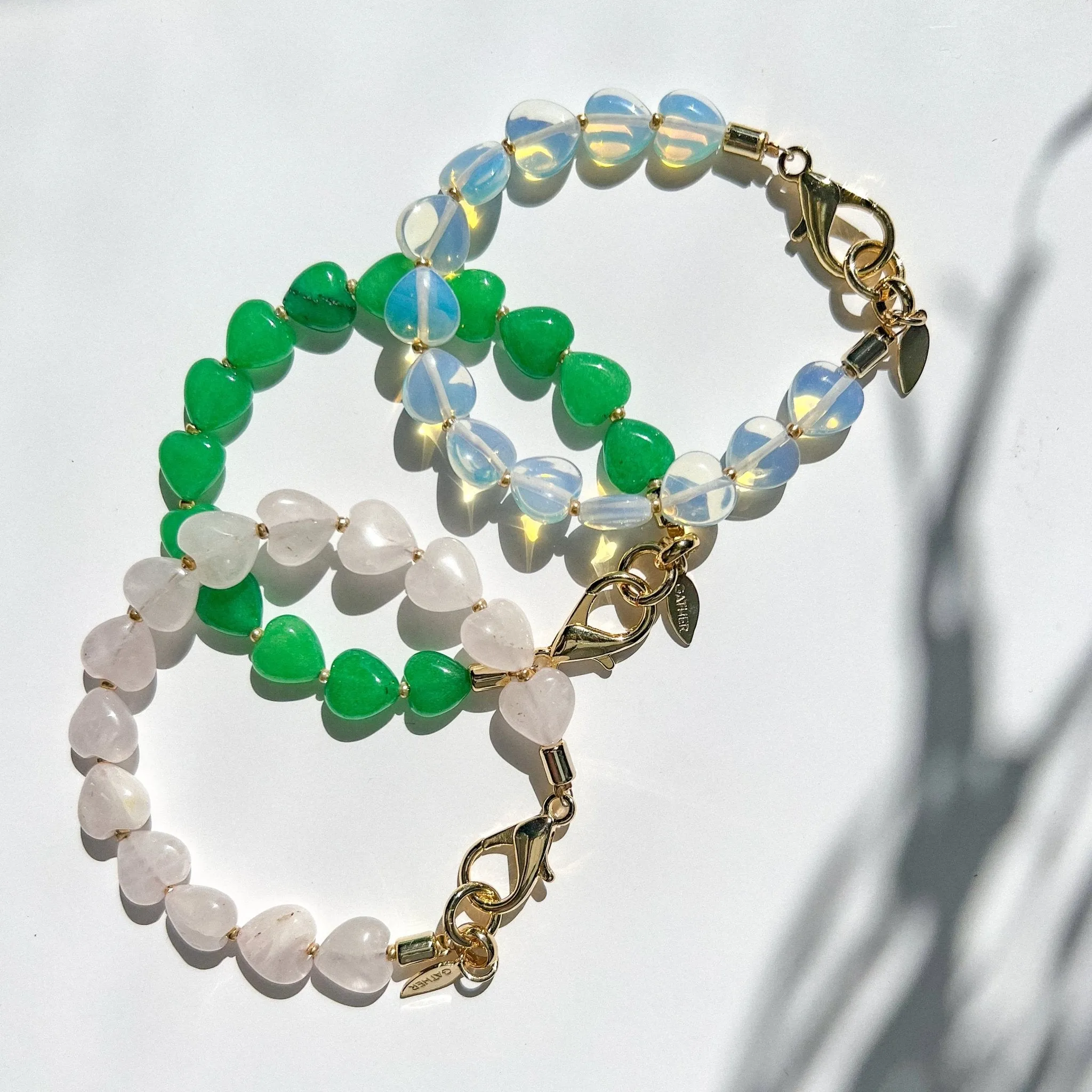 Aine Hearts Bracelet - Vintage Opalite sold by Gather Brooklyn product image thumbnail 3