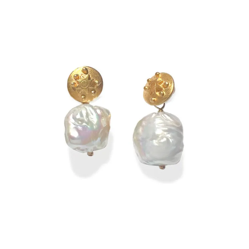 Esme Pearl Earrings sold by Gather Brooklyn