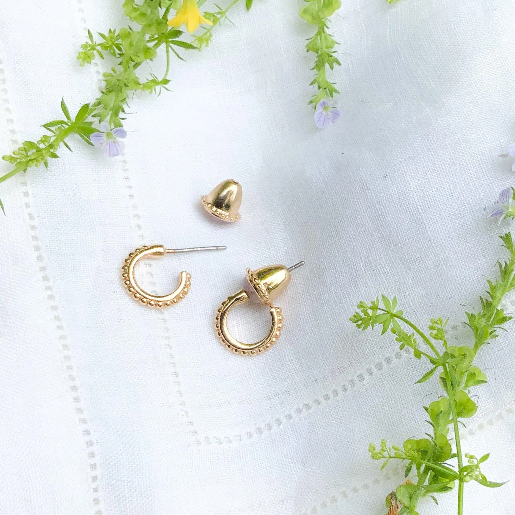 Phlox Hoop - Gold sold by Gather Brooklyn product image thumbnail 2