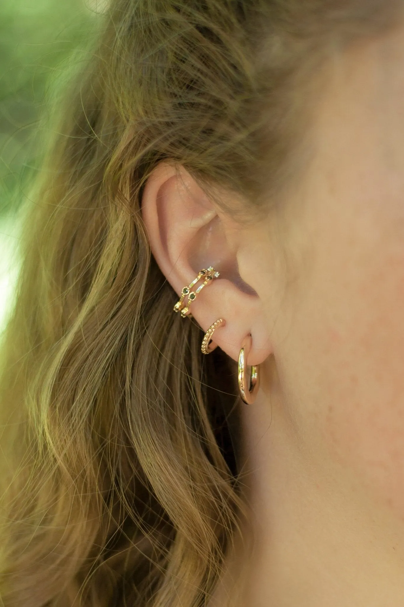 Phlox Hoop - Gold sold by Gather Brooklyn product image thumbnail 4