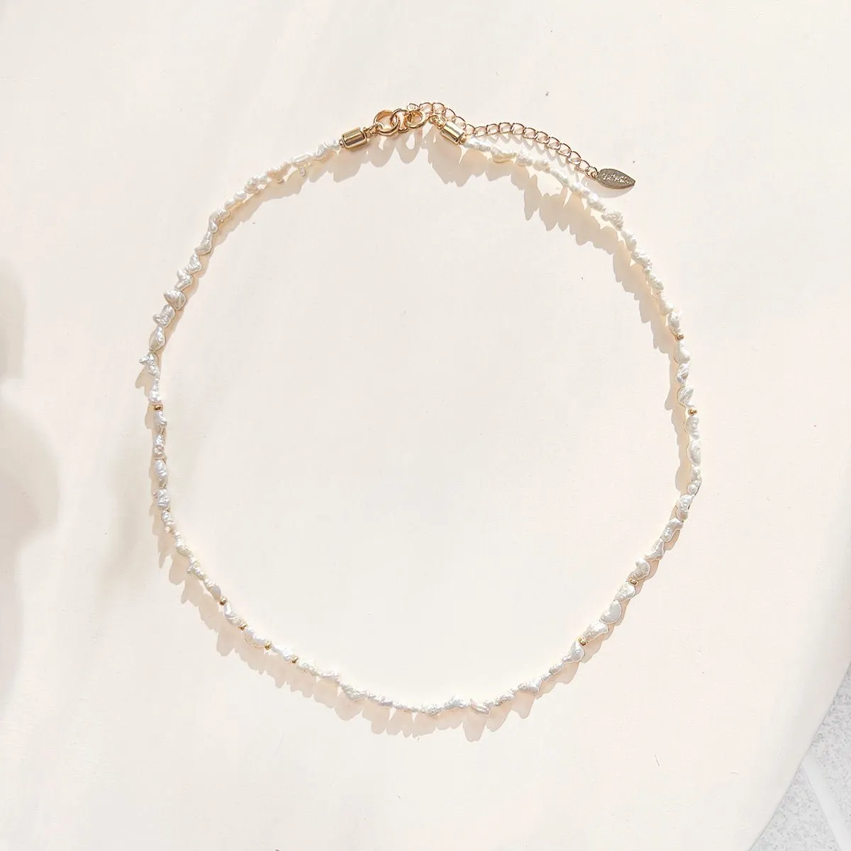 Rita Mini Rice Pearl Necklace sold by Gather Brooklyn product image thumbnail 2