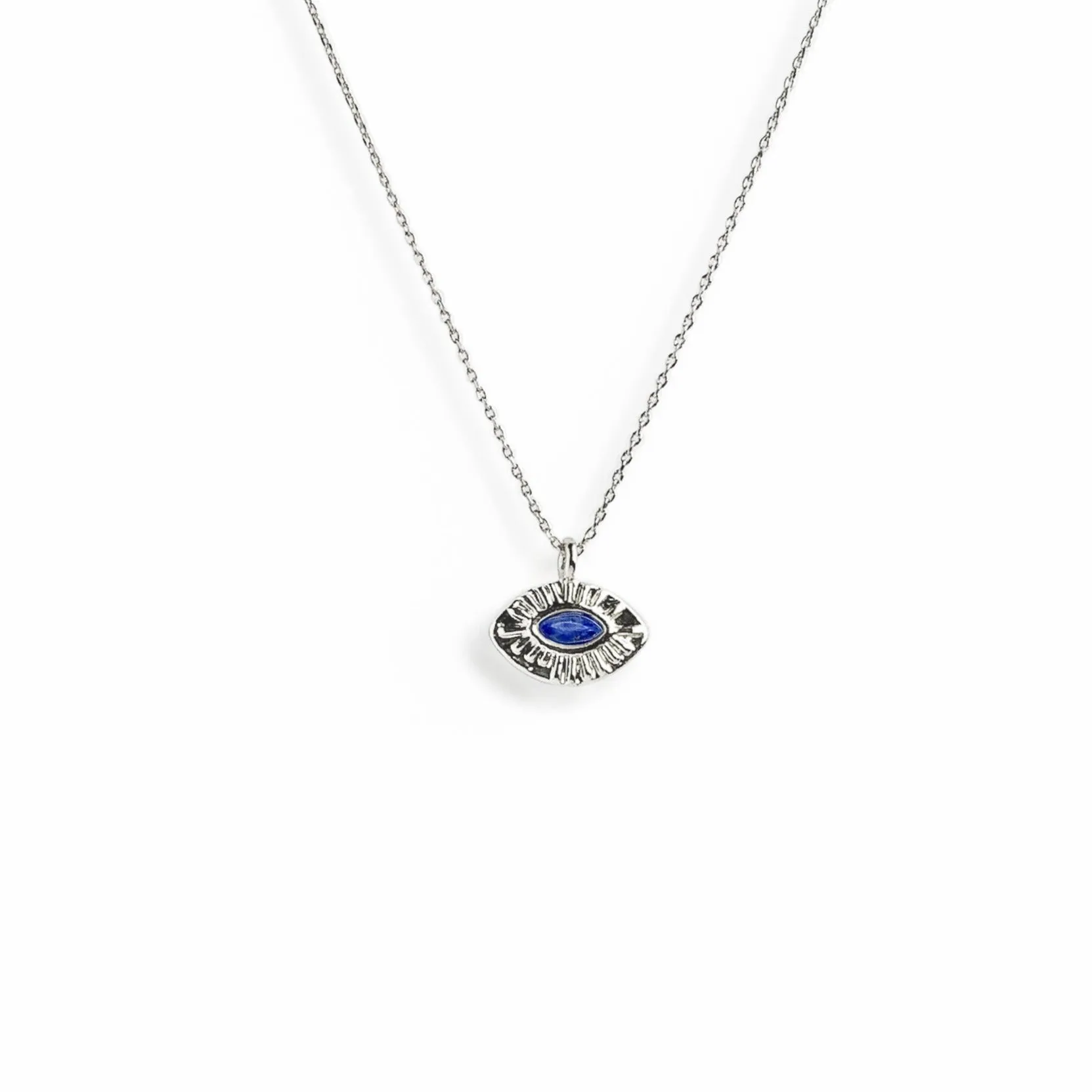 Dainty Evil Eye Necklace - Silver sold by Gather Brooklyn