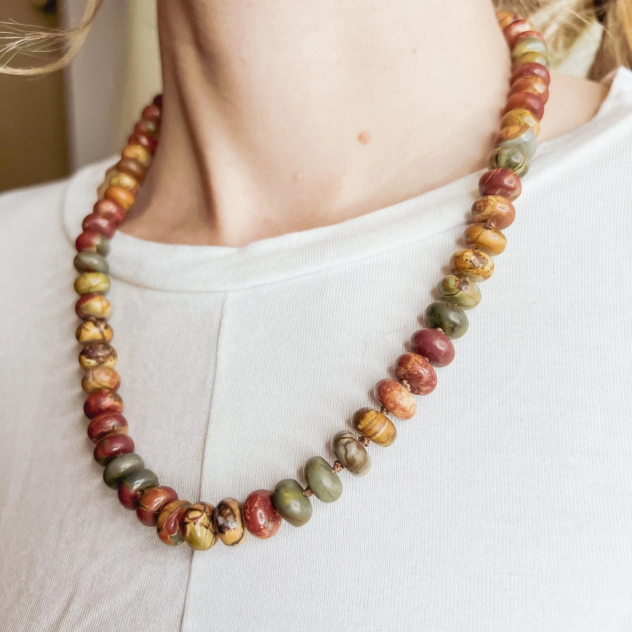 Jasper Candy Bead Necklace sold by Gather Brooklyn product image thumbnail 4