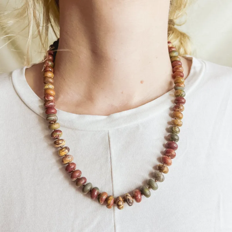 Jasper Candy Bead Necklace made by Gather Brooklyn
