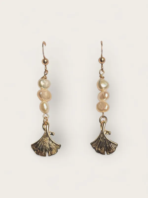 Gilded Gingko Earrings sold by Ordonez Le
