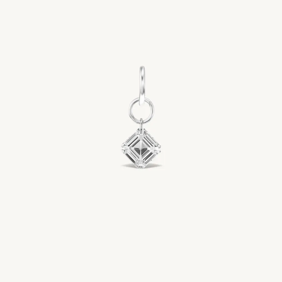 Large Asscher Pierced Diamond Charm for Chains sold by Sophie Ratner product image thumbnail 3