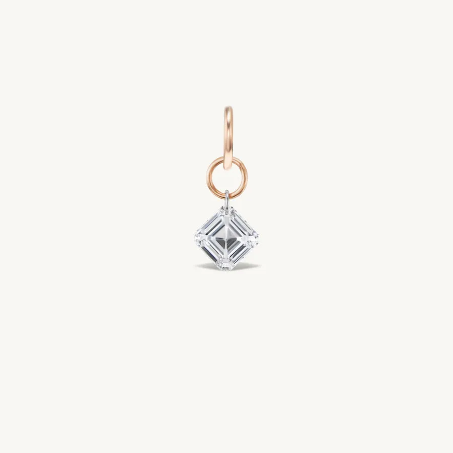 Large Asscher Pierced Diamond Charm for Chains sold by Sophie Ratner product image thumbnail 2