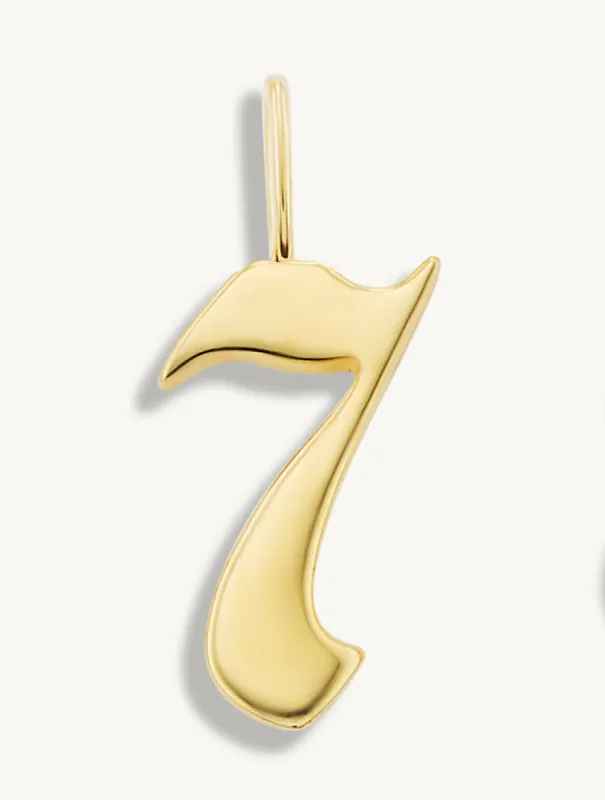 Bonne Chance Necklace Charm Seven sold by Sophie Ratner