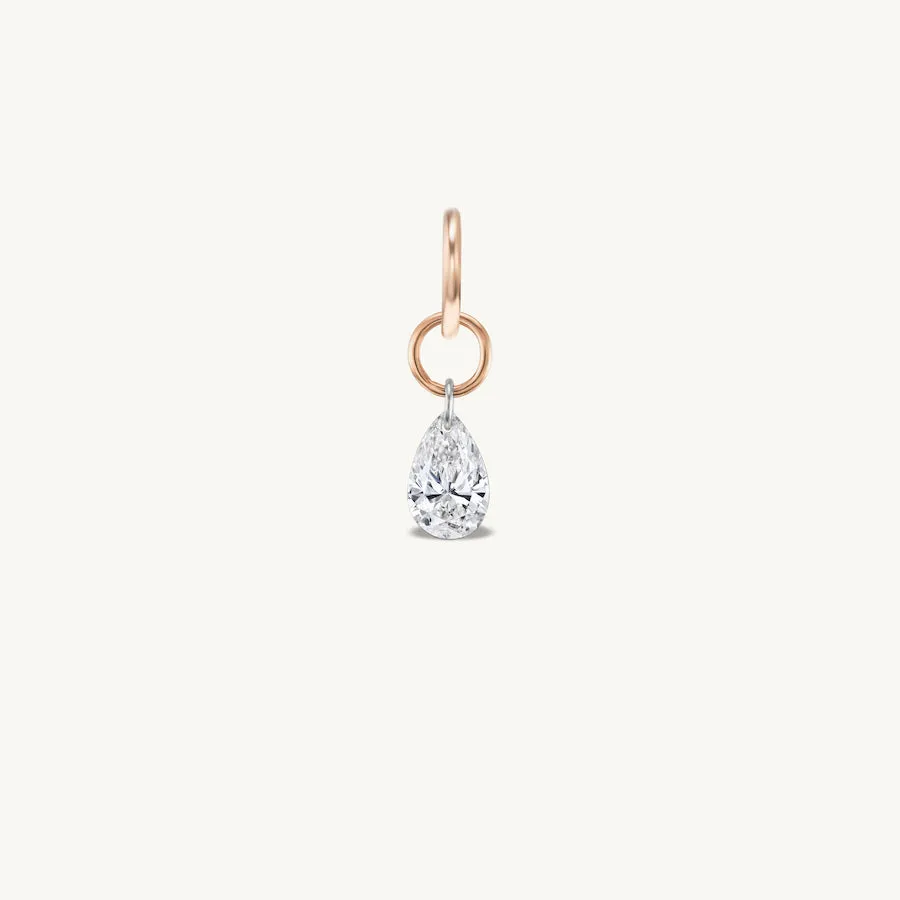 Small Pear Pierced Diamond Charm for Chains sold by Sophie Ratner product image thumbnail 3
