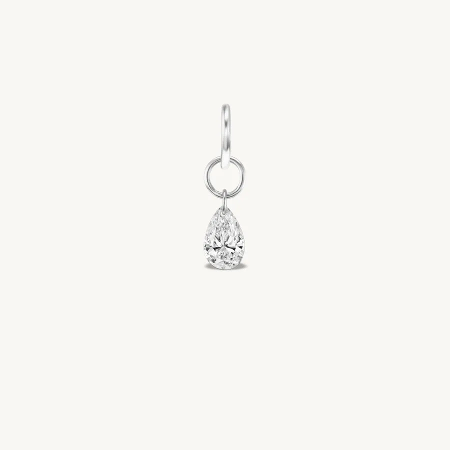 Small Pear Pierced Diamond Charm for Chains sold by Sophie Ratner product image thumbnail 4