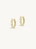 8mm Diamond Bezel Hoops sold by Sophie Ratner