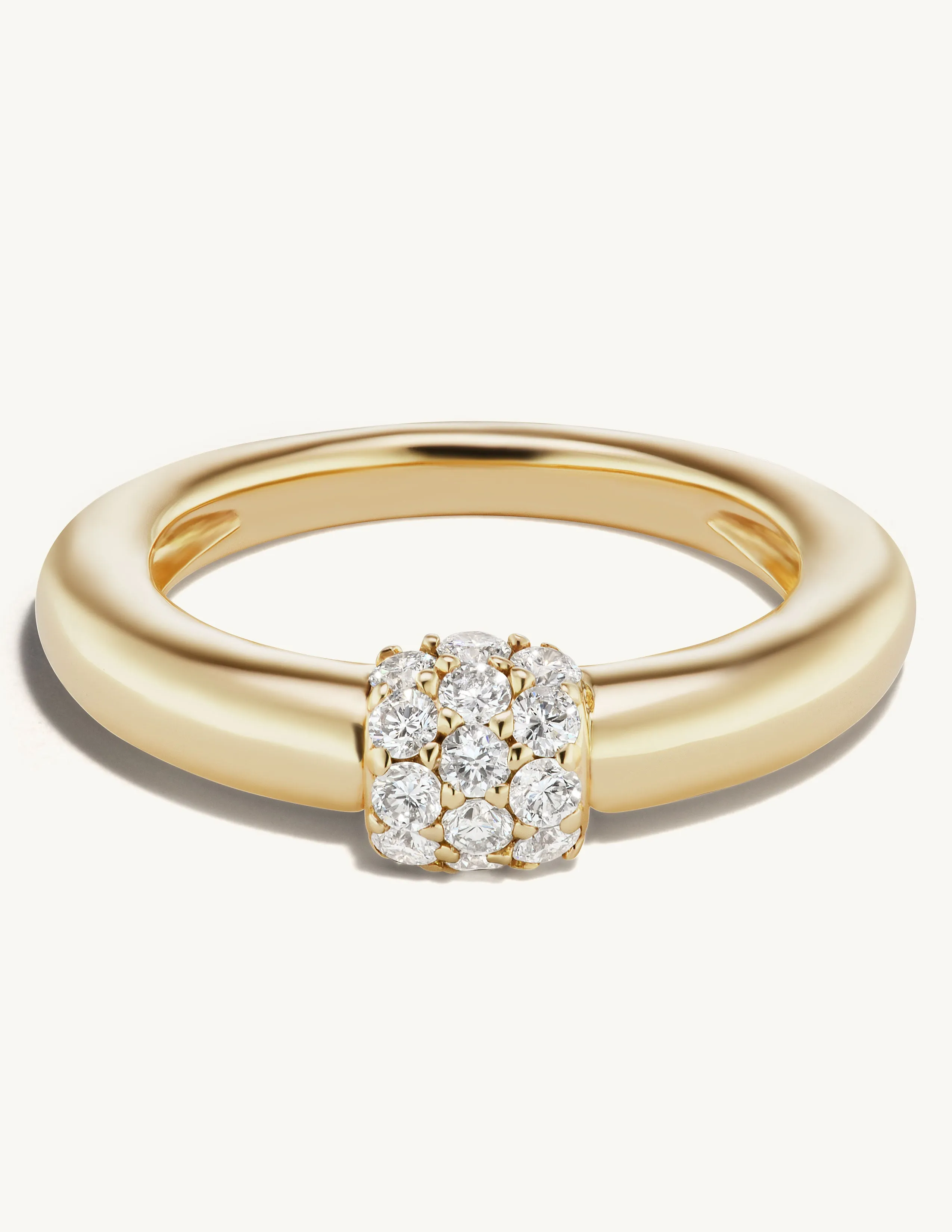 Triple Diamond Domed Ring sold by Sophie Ratner product image thumbnail 4
