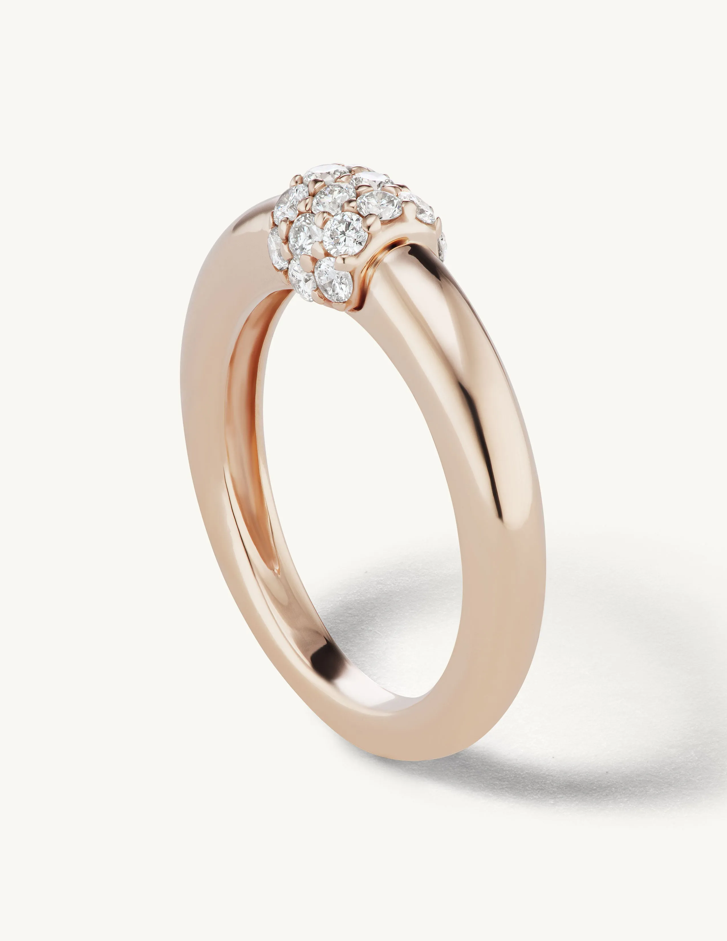 Triple Diamond Domed Ring sold by Sophie Ratner product image thumbnail 5