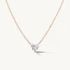 Pierced Solitaire Heart Necklace sold by Sophie Ratner