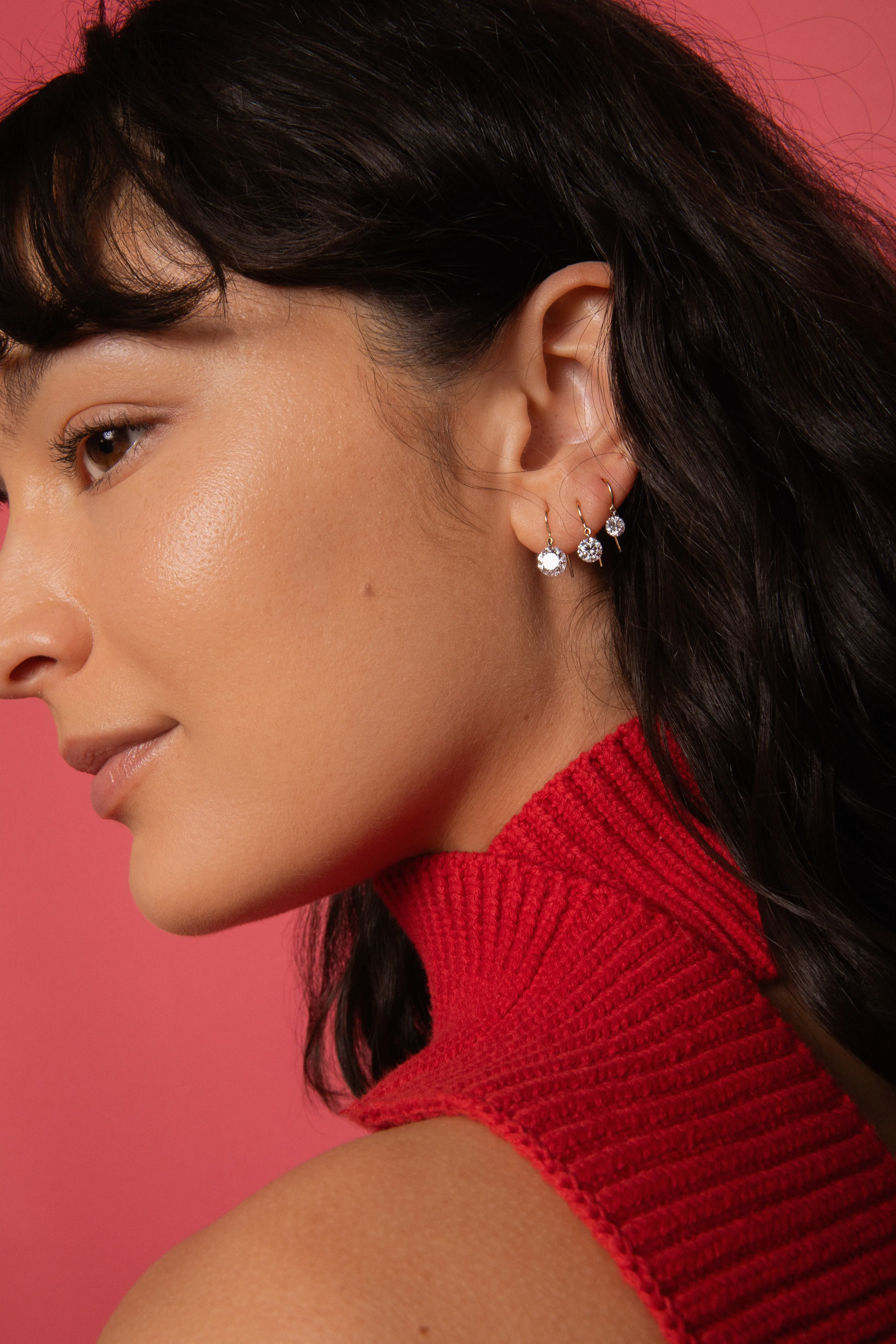 Grand Pierced Diamond Earrings sold by Sophie Ratner product image thumbnail 4